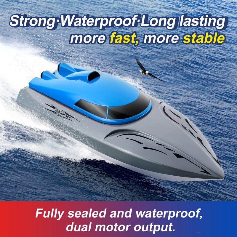 CEVENNESFE NEW Product 2.4G Remote Control Boat Rechargeable High Speed Speed Boat Yacht Wheel Childrens Racing Boat Summer Water Toy