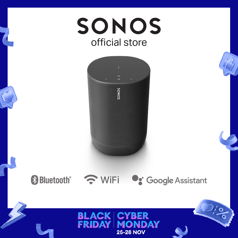 Sonos Move - Battery-powered Smart Speaker, Wi-Fi and Bluetooth with Google Assistant