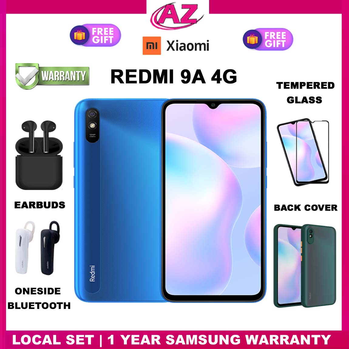 XIAOMI REDMI 9A (32/2GB) (4/64GB) | FREE GIFTS | BRAND NEW IN BOX |  GLOBAL ROM WITH PRE INSTALLED GOOGLE PLAY STORE | WARRANTY | FREE GIFTS !!!